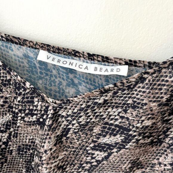 Veronica Beard 100% Silk Snake Print Camisole Tank Adjustable Straps Medium NWT - Picture 2 of 5